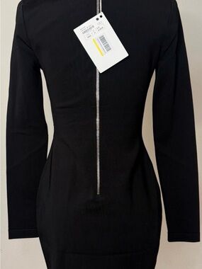 NWT Balmain Black Gold Slashed Mesh Illusion Mini Dress 38 US 6 MSRP $2,068